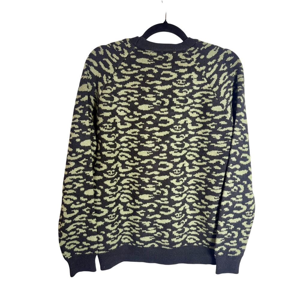 NWT XXIII Khaki/Blk Leopard Cardigan, Sz. S-M - Picture 2 of 5